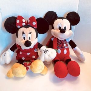 Disney Large Mickey & Minnie Plush/Doll Stuffed Toy, Like New, Very Clean.
